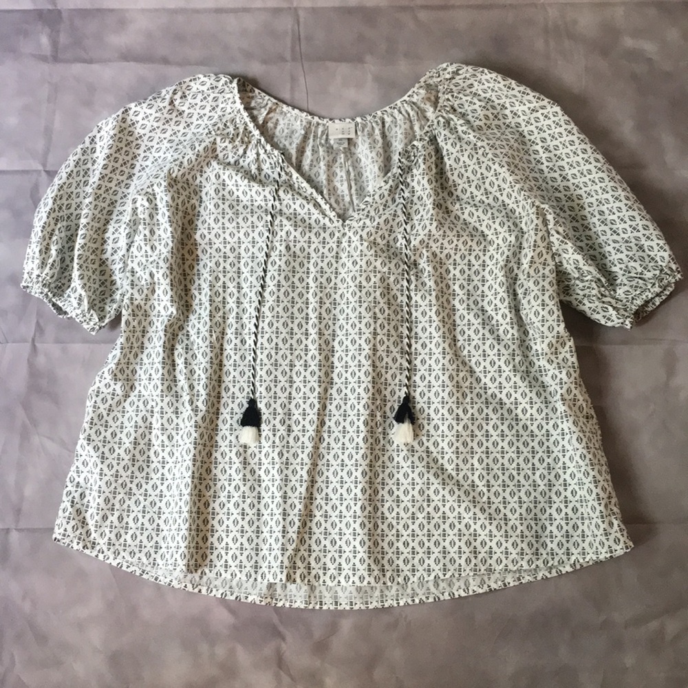 NWT A New Day White Printed Blouse Size XL